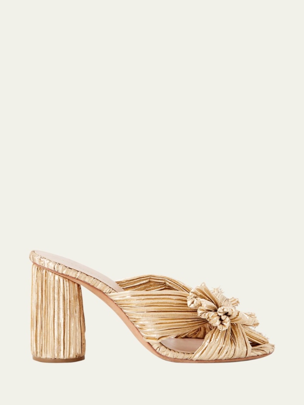 Loeffler Randall Penny Pleated Heel Gold